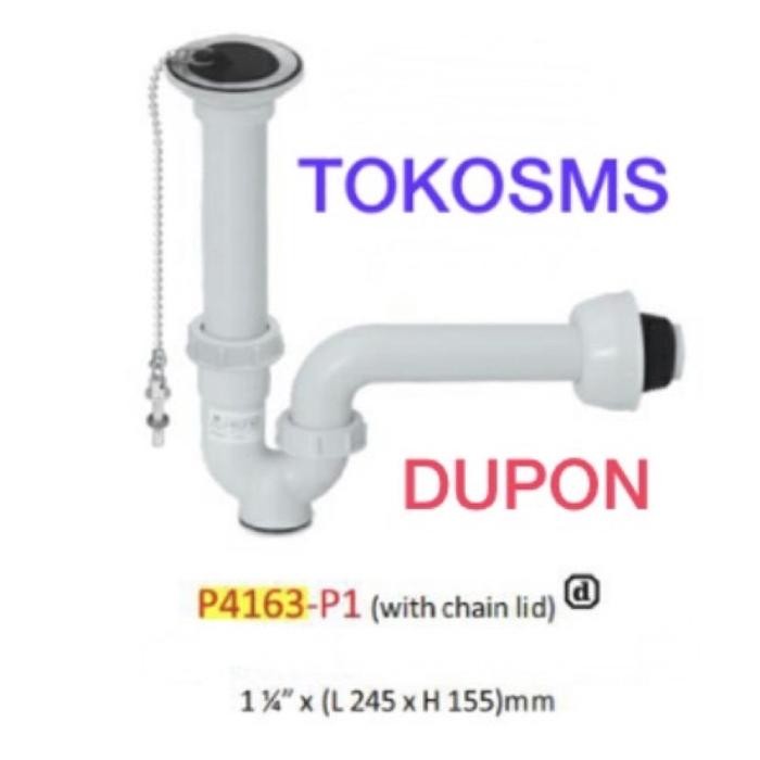 terbaru sifon angsa wastafel plastik dupon p4163-p1 afur washtafel