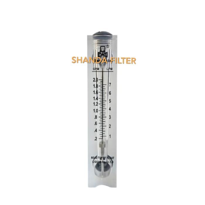 Baru Flow Meter Panel Ro 2 Gpm In/Out 1/2 Inch Flowmeter Air