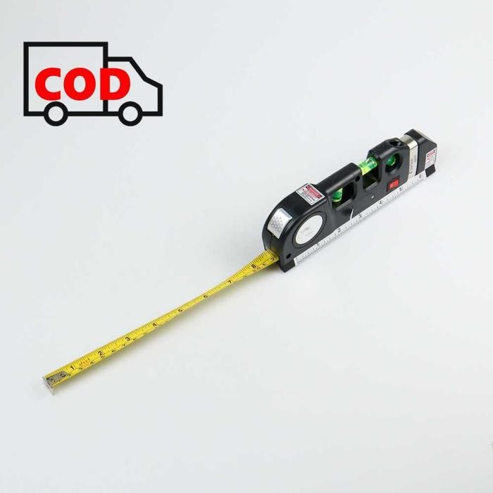 Baru Laser Waterpass 3 In 1 Alat Ukur Kemiringan Jarak Siku Keramik Bangunan