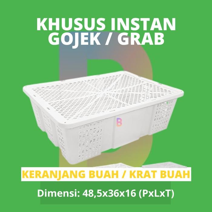 PJ (GOJEK) Keranjang Buah Plastik BARU / Krat Plastik Jaring / Krat Buah