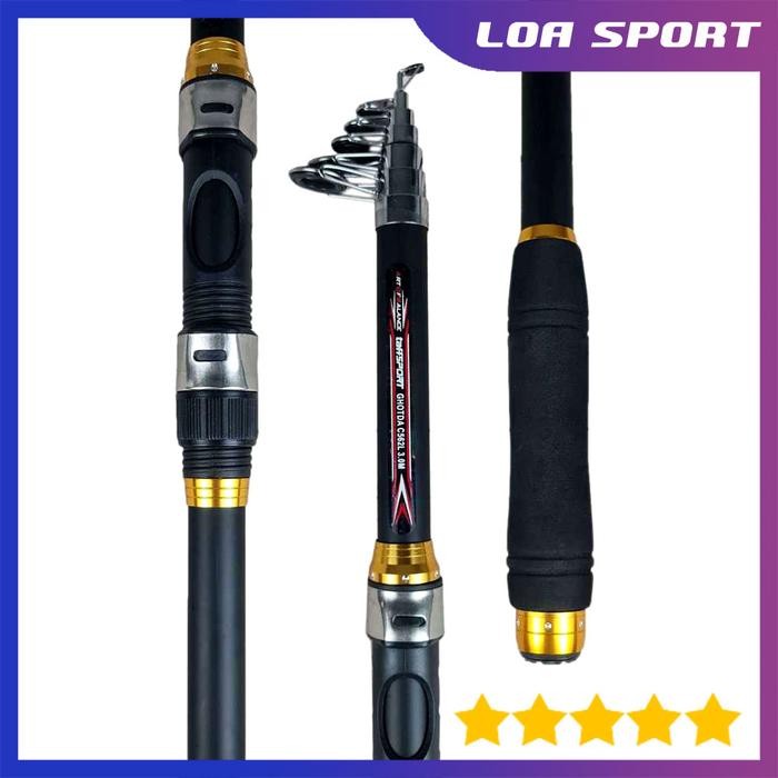 Joran Pancing Antena Teleskopik 2.1M Carbon Fiber Kolam Sungai Danau (TERBAIK) (TERBARU) (TERMURAH)