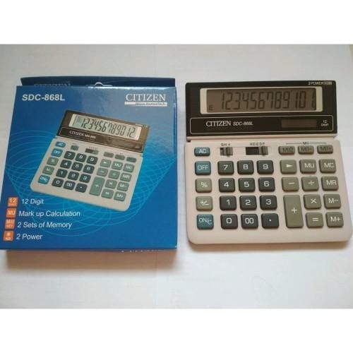 

kalkulator calculator citizen type ct 868 l 12 digit 868 lsdc - 868l kode 677