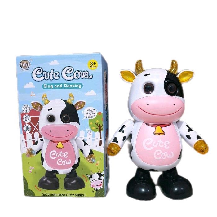 Mainan Sapi Joget Dancing Cow / Mainan Sapi Dance Cute Cow Lampu Musik Dan Gerak