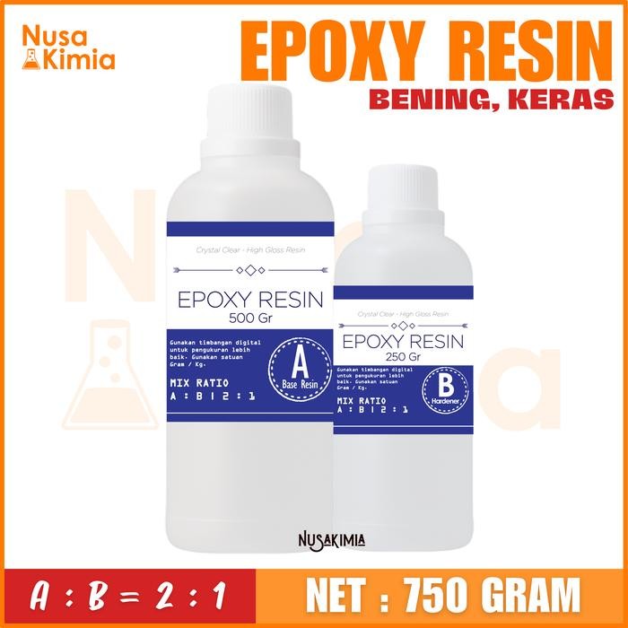 

New Epoxy Resin Bening 750 Gram - Hasil Bening dan Keras