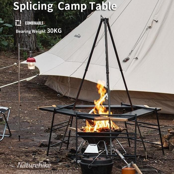 Terbaru MEJA LIPAT NATUREHIKE NH20JJ012 CAMPING OUTDOOR PORTABLE RAK SUSUN BBQ