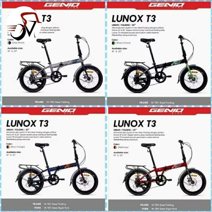 Sepeda Lipat (Folding Bike) 16 inch Merk Genio Lunox 1.0