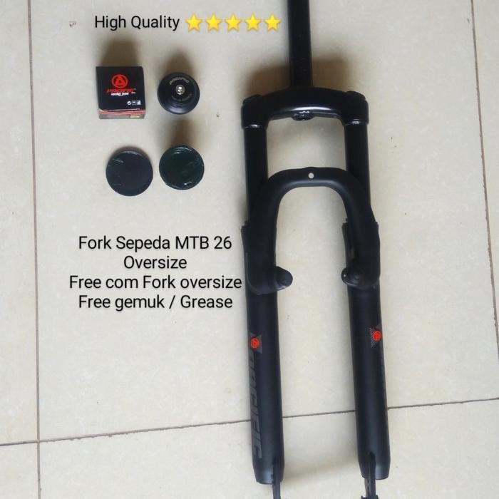 Fork Sepeda mtb 26 pacific / garpu sepeda oversize + com 1 set + gemuk