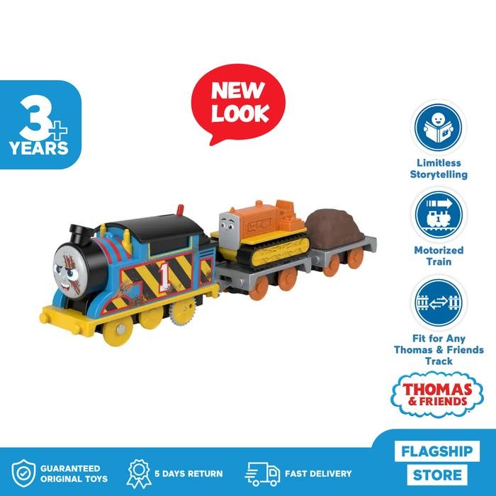 NEW LOOK Thomas & Friends Motorized Construction Crew Thomas & Terence The Tractor - Mainan Kereta