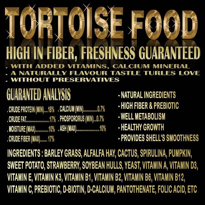 

Baru Pakan Kura-Kura Darat Sulcata Aldabra Redfoot Indian Star 1.15Kg Premium Pellet