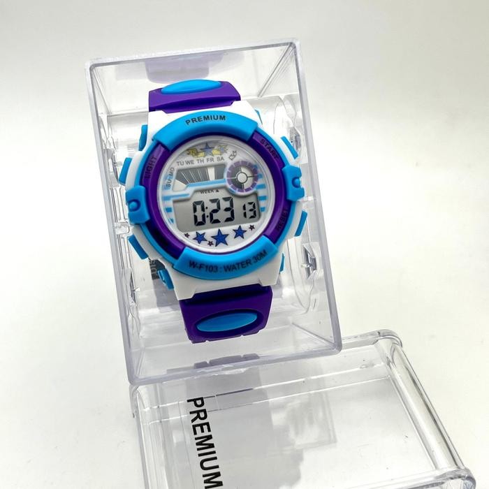 ASLI Jam Tangan Anak Cewek Cowok Lasika Ksport Premium Wf-135 Tali Karet Bahan Halus Lembut Mode