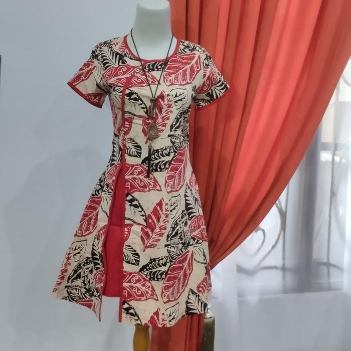 dress batik mini dress terusan batik