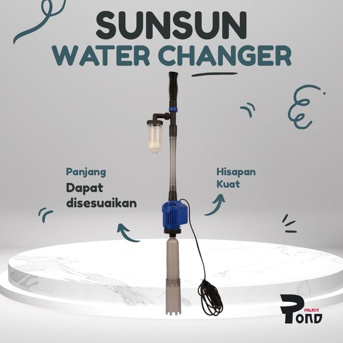 SIAP KIRIM VACUUM CLEANER LISTRIK AQUARIUM SUNSUN HXS02 POMPA GRAVEL WATER