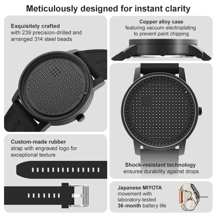 EUTOUR 2025 new magnetic fashion casual quartz watch simple men's watches silicone strap unisex