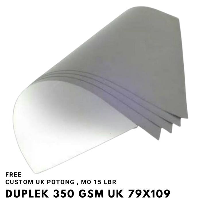 

KERTAS KARTON DUPLEK 350 GSM UK 79X109/A1+