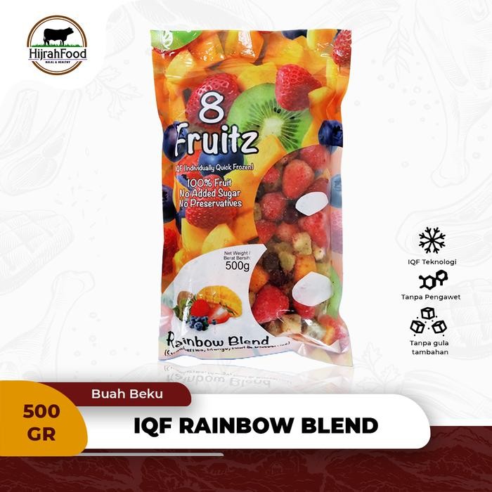 NATURE- 8 Fruitz Iqf Frozen Mixed Berries Rainbow (Straw, Blue, Kiwi, Mango)
