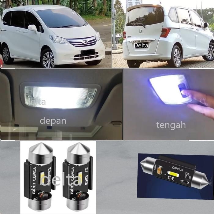 Promo Bohlam Plafon Lampu Kabin Led Putih Honda Freed Diskon