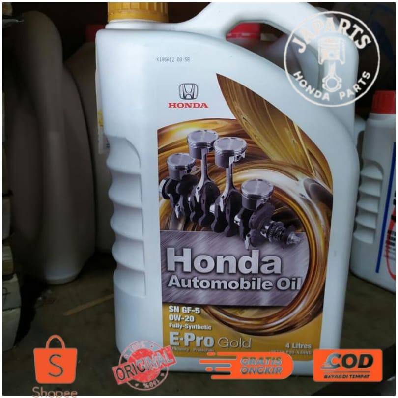 Oli Mesin Mobil Honda Epro E-pro Gold 4 liter Asli Ori