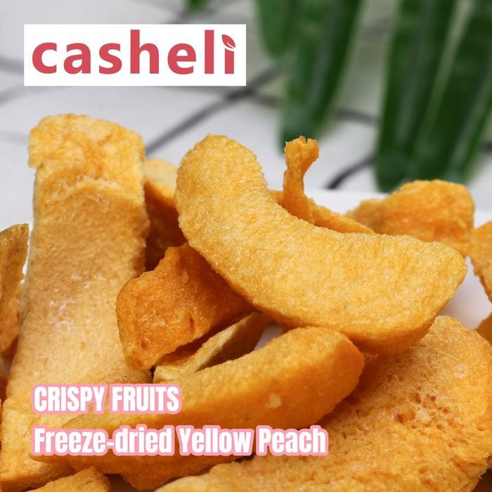 

NATURE- Peach Kering Crispy Freeze Dried Yellow Peach Snack Anak Ibu Hamil 1Kg