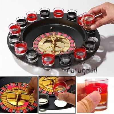 Drinking Roulette Set Party Game Permainan Rolet Pesta num Toys