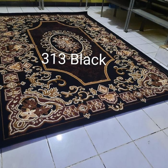 karpet jumbo 210x310 permadani karpet lantai besar hitam black