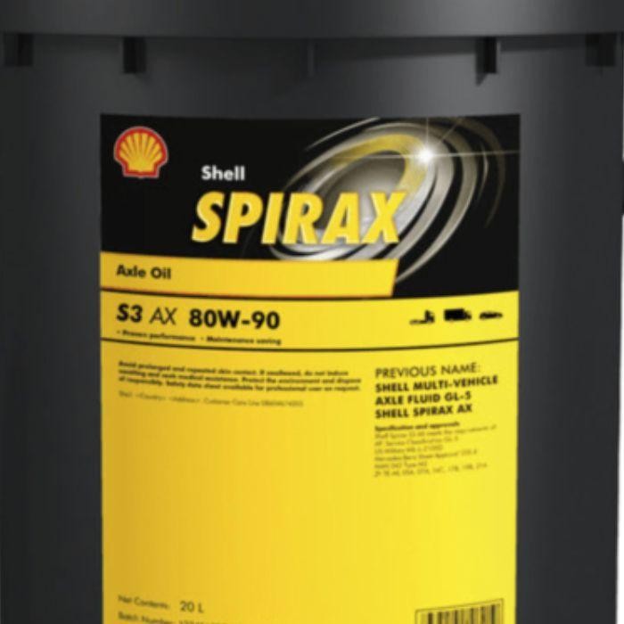 OLI SHELL SPIRAX S3 AX 80W-90 / 20 LITER