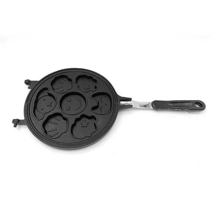 Waffle Maker Cetakan Waffle Manual Segi Panjang Loyang Aluminium