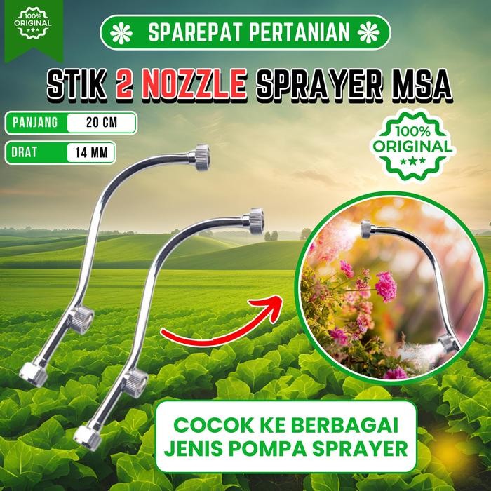 STIK 2 NOZZLE SPRAYER MSA ( STIK 2 NOZZLE SPRAYER MSA ELEKTRIK ) SIAP KIRIM PACKING AMAN