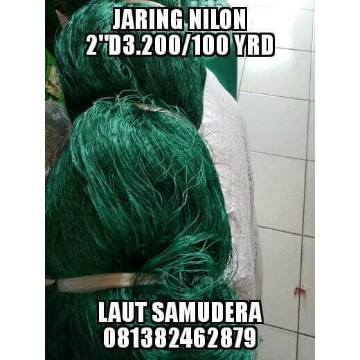 HARGA DISKON jaring nilon 2 d3 200 md x100 y (merk ikan )