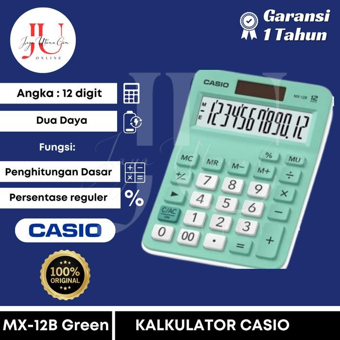 

calculator casio mx-12b-hijau original kode 1030
