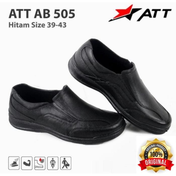 GENT.RIX- Sepatu Karet Pria Att/ Sepatu Pantofel Karet Pria Att Ab 520 Hitam/Ant
