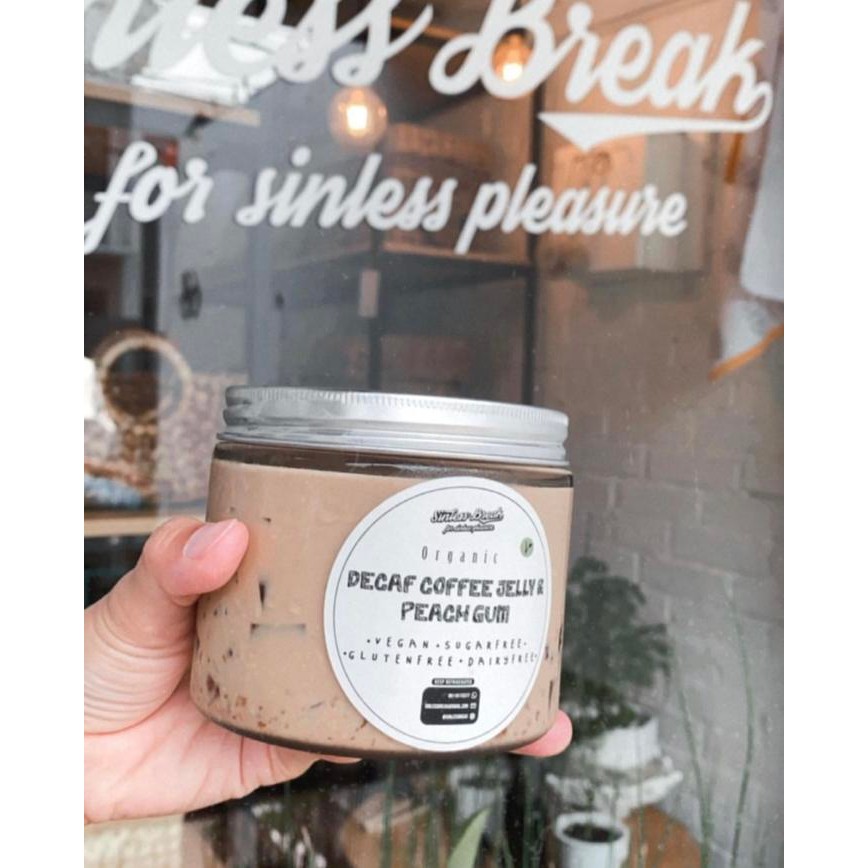 

Vegan Decaf Coffee Jelly and PeachGum