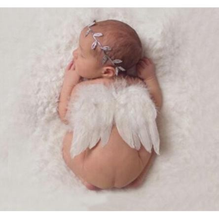 

Newborn Photography Properties - White Angel Wing Costume