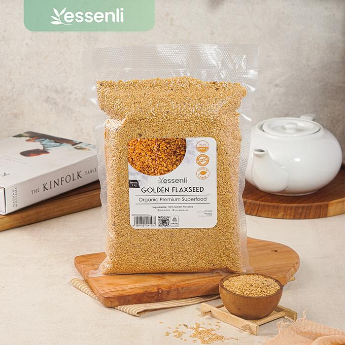 

TERLARIS ESSENLI Organic Golden Flaxseed 1Kg / Biji Rami READY STOCK
