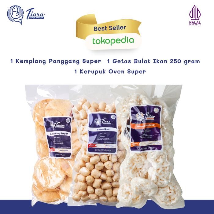

TERLARIS Kemplang Panggang Super, Getas Ikan Tenggiri, Kerupuk Oven Ikan Tenggiri Asli Bangka Tiara