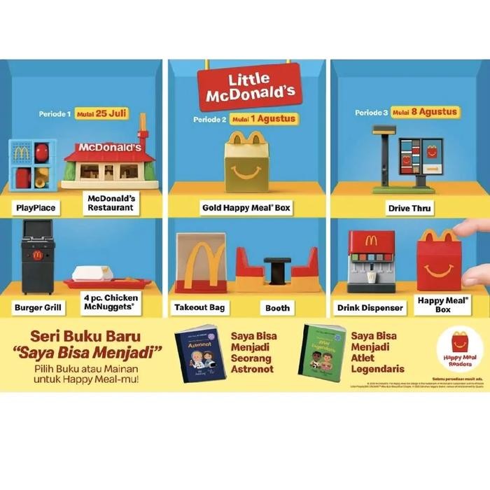 Terbaru Happy Meal McDonalds Little McDonalds Mainan Satuan