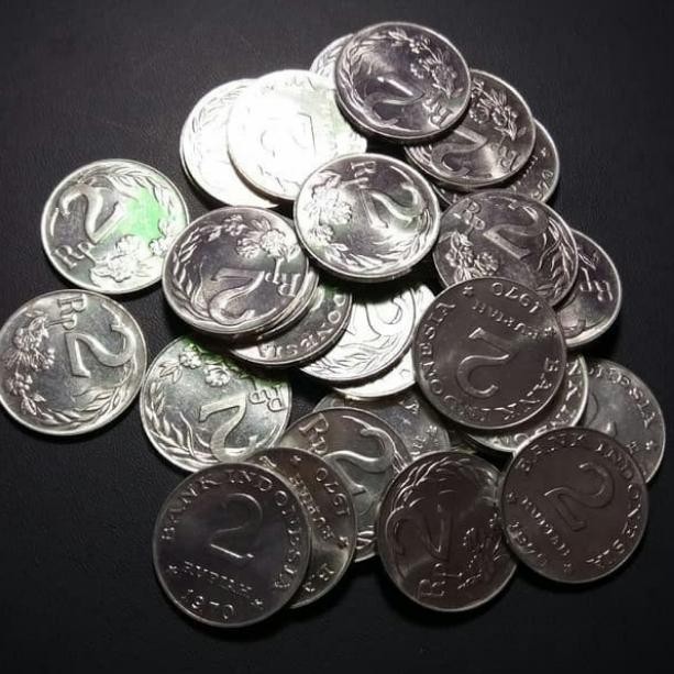 Uang Kuno Koin 2 Rupiah Tahun 1970 Koleksi Langka Asli