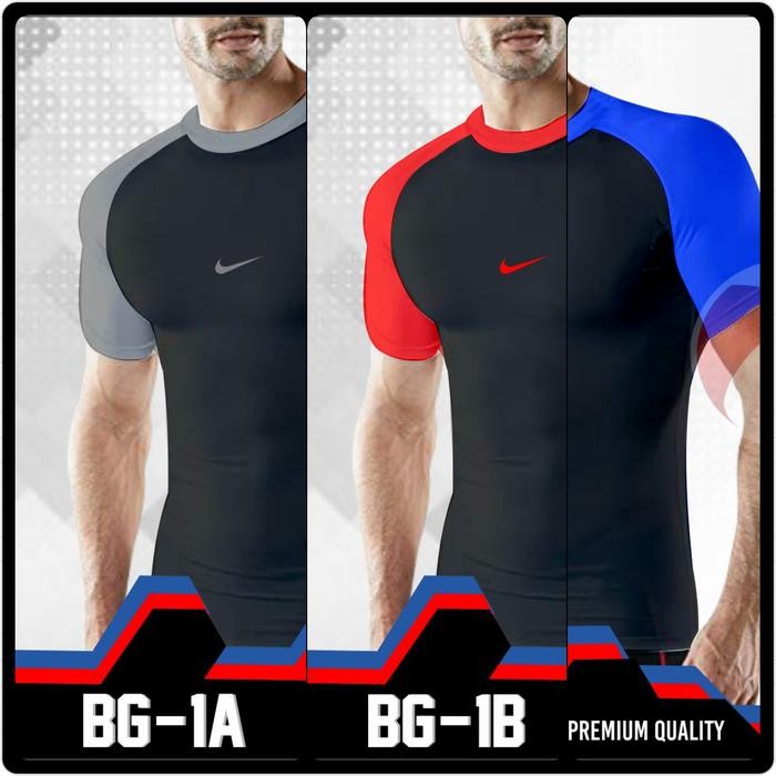 Kaos ketat pria manset pendek baju fitness kaos fitness