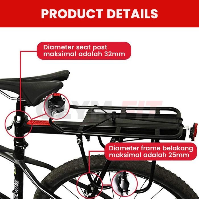 Rak Bagasi Belakang Boncengan Goncengan Sepeda Belakang MTB Seli Lipat