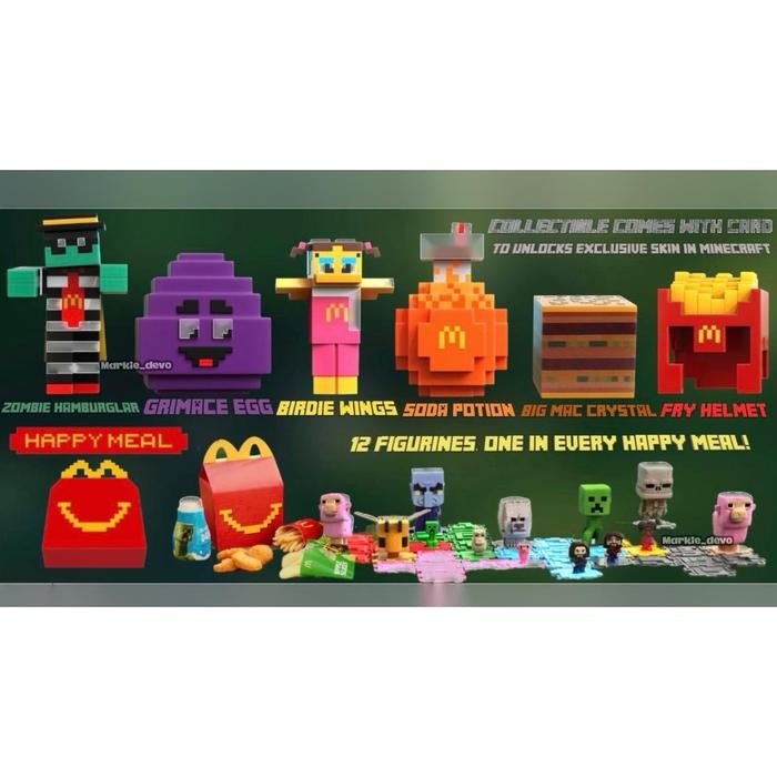 dap Mcdonald x Minecraft Happy Meal Mcd Mcdonalds Minecraft movie