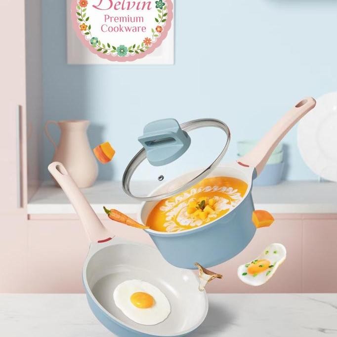Belvin cookware panci set cook ware mpasi frypan 18cm sauce pan 20cm