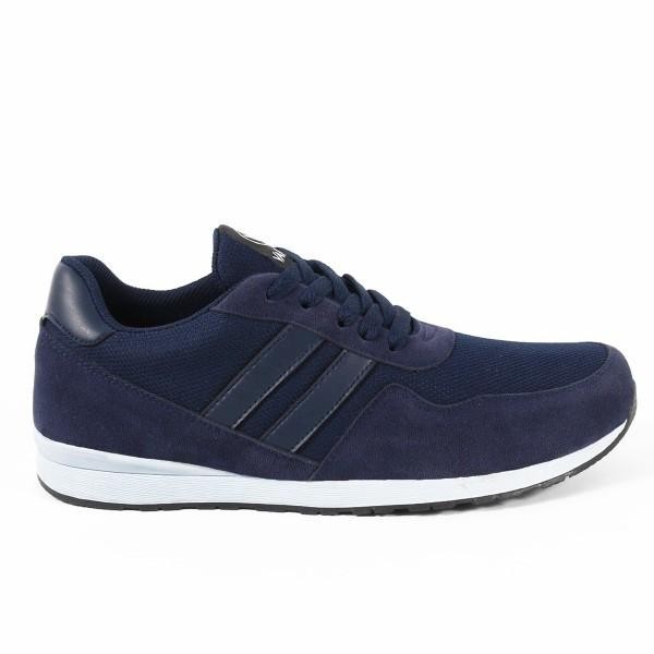 Sepatu Sneakers Pria V4144 Brand Varka Sepatu Sport Suede Navy