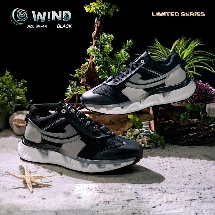 SEPATU SNEAKERS JOHNSON - WIND BLACK Casual Shoes