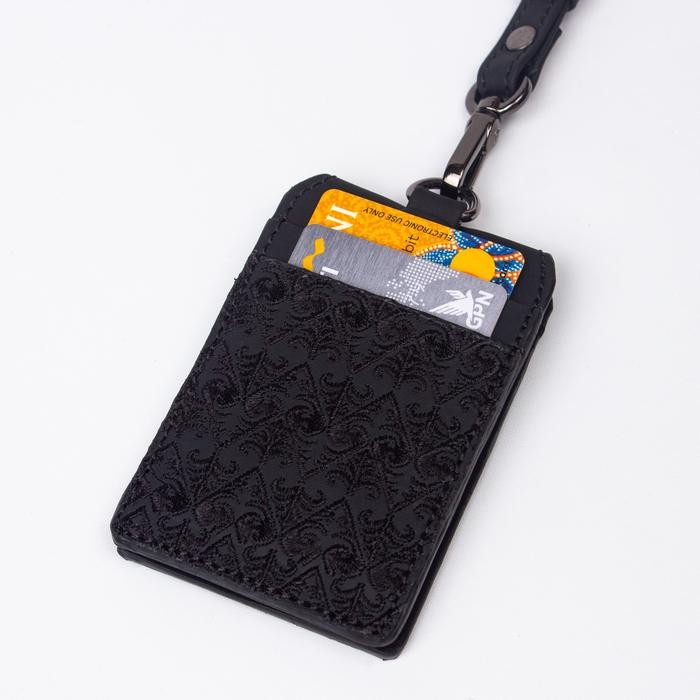 

Ready Id Card Holder Batik Kulit Asli Embroidery Gammara Leather