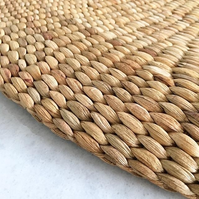 Karpet eceng bulat D120cm [L037] - Karpet Eceng Gondok Ilung Bundar Bulat, Tikar Borneo