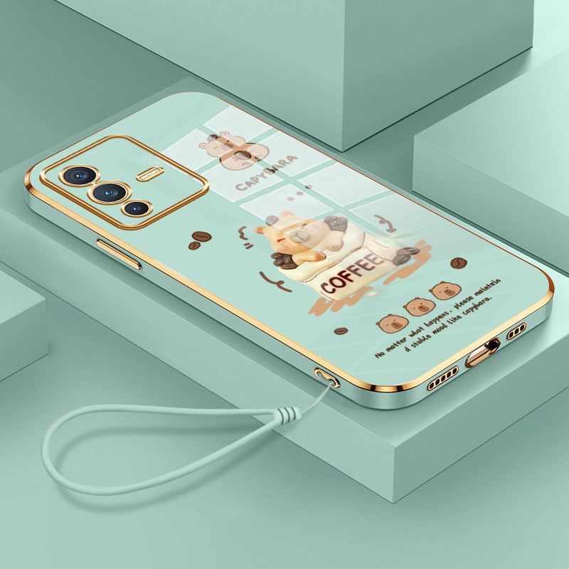 Casing Hp Untuk VIVO V23 5G V23i 5G V23E 5G V23E 4G Case Casing pola Kopi dan kue Kesing HP Cesing t