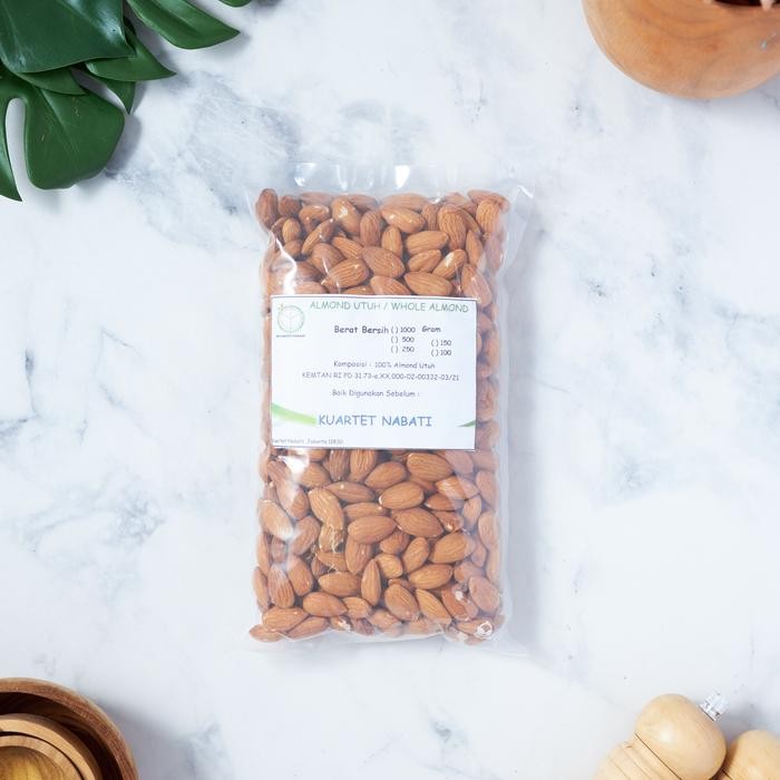 

1000gr Roasted Almond Premium - Kacang Almond Panggang Kupas - Oven - Matang - Size Besar 27-30