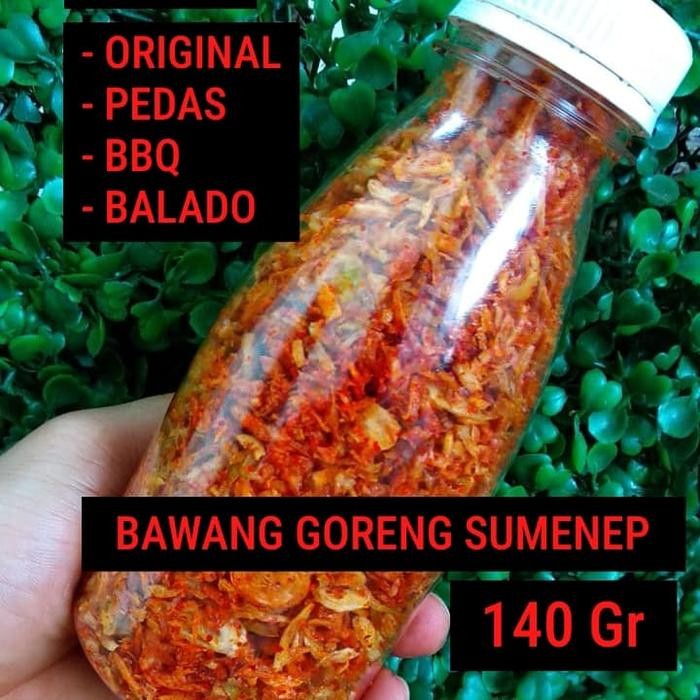

promo bawang goreng aneka rasa 200gr - bbq, pedas, balado