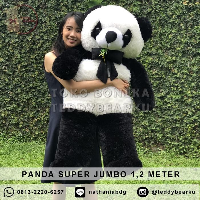 Pilihan- Boneka Panda Super Jumbo 1,2 Meter Hitam Putih Khas Bandung