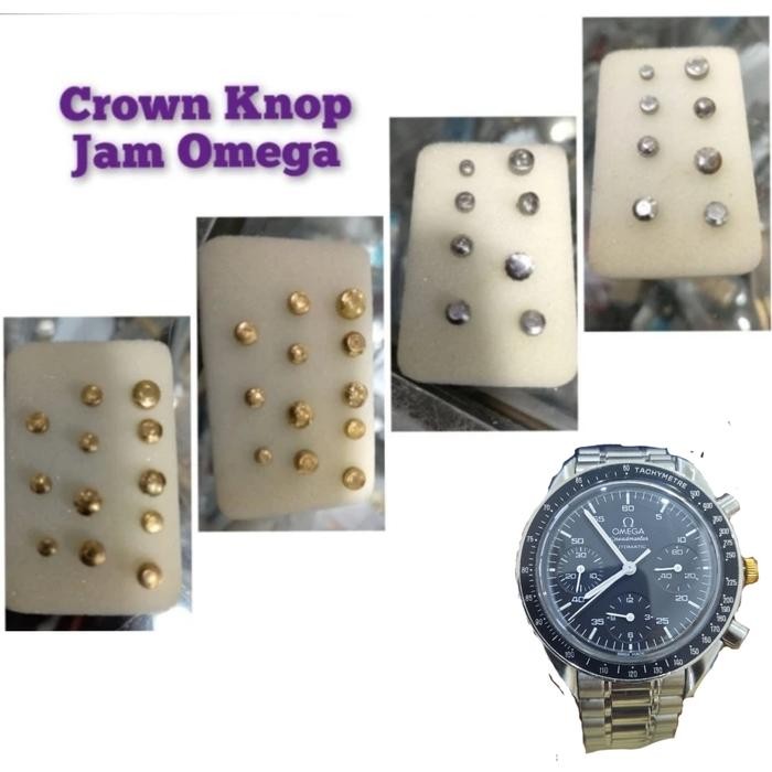 Crown Knop Jam Tangan Omega Asli