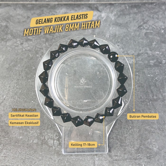 GELANG KESEHATAN KAYU KOKKA KAUKAH - GELANG KOKKA ORIGINAL WAJIK KARET ELASTIS